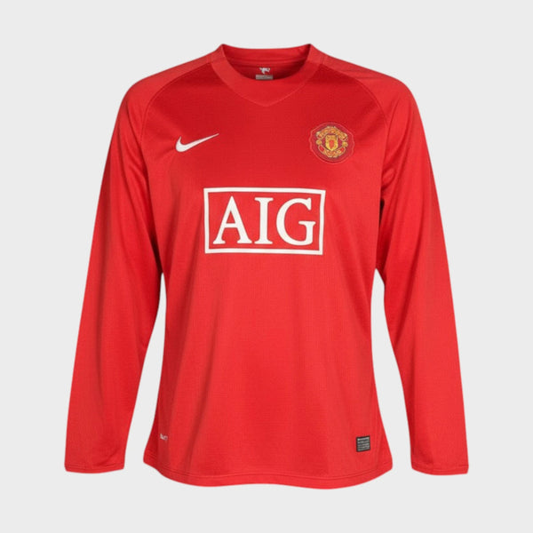 Camisa Manchester United 2007/2008 Retrô Manga Longa