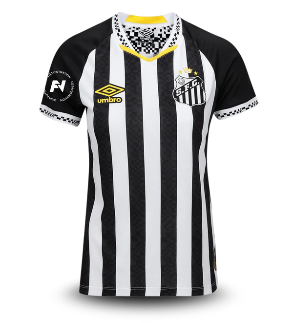 Camisa II Santos 25/26 - Torcedor Umbro Feminina- Preta e Branca