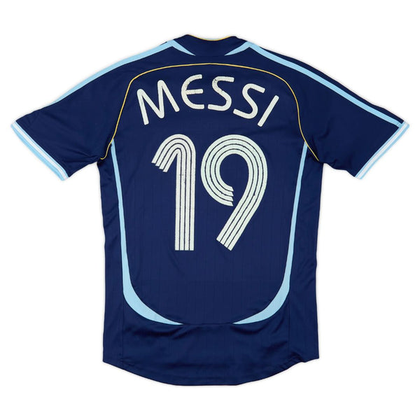 Camisa Retrô Argentina II Messi #19 2006 - Torcedor Masculina - Azul