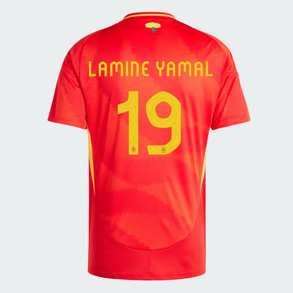 Camisa Espanha Home I 2024/25 Torcedor Eurocopa Lamine Yamal #19