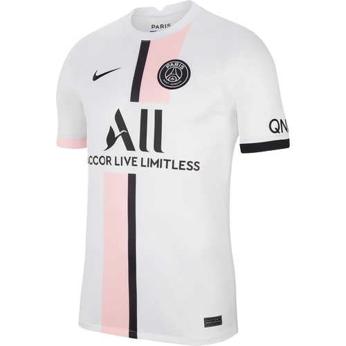 Camisa Paris Saint Germain - PSG Away 21/22 Torcedor Nike Masculina - Branco e Rosa